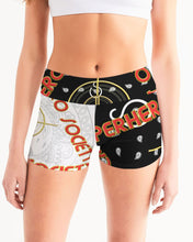 Load image into Gallery viewer, Superhero Society street wear spring edition Women&#39;s Mid-Rise Yoga Shorts
