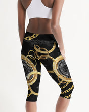 Load image into Gallery viewer, Superhero Society Gold Tears Women&#39;s Mid-Rise Capri
