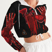 Load image into Gallery viewer, Superhero Society Spooky Love Women&#39;s Cropped Windbreaker
