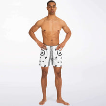 Load image into Gallery viewer, Superhero Society OG White Shorter-length Swim Trunk
