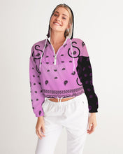 Load image into Gallery viewer, Jazzmen pink collection Women&#39;s Cropped Windbreaker

