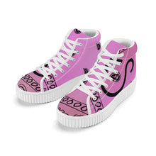 Load image into Gallery viewer, Superhero Society Jazzmen Pink Women&#39;s High Top Platform Shoes
