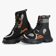 Load image into Gallery viewer, Superhero Society Leather Chunky Boots
