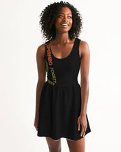 Load image into Gallery viewer, Superhero Society Solid Black Scoop Neck Skater Dress
