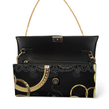 Load image into Gallery viewer, Superhero Society Gold Tears Flap Shoulder Bag with Chain

