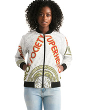 Load image into Gallery viewer, Superhero Society street wear spring edition Women&#39;s Bomber Jacket
