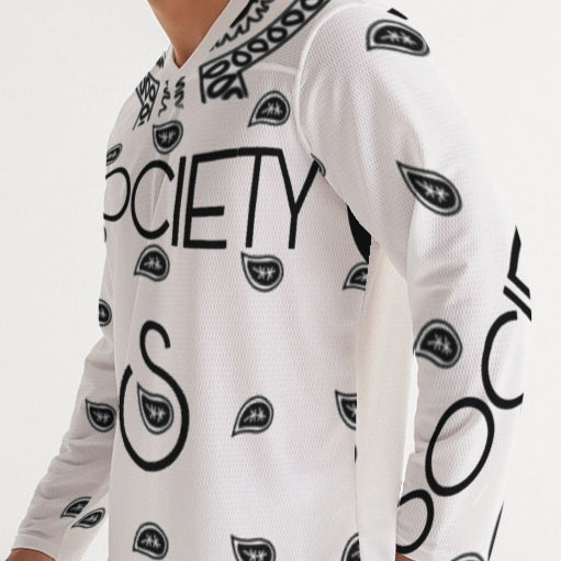 S Society OG Classic White Unisex Long Sleeve Sports Jersey