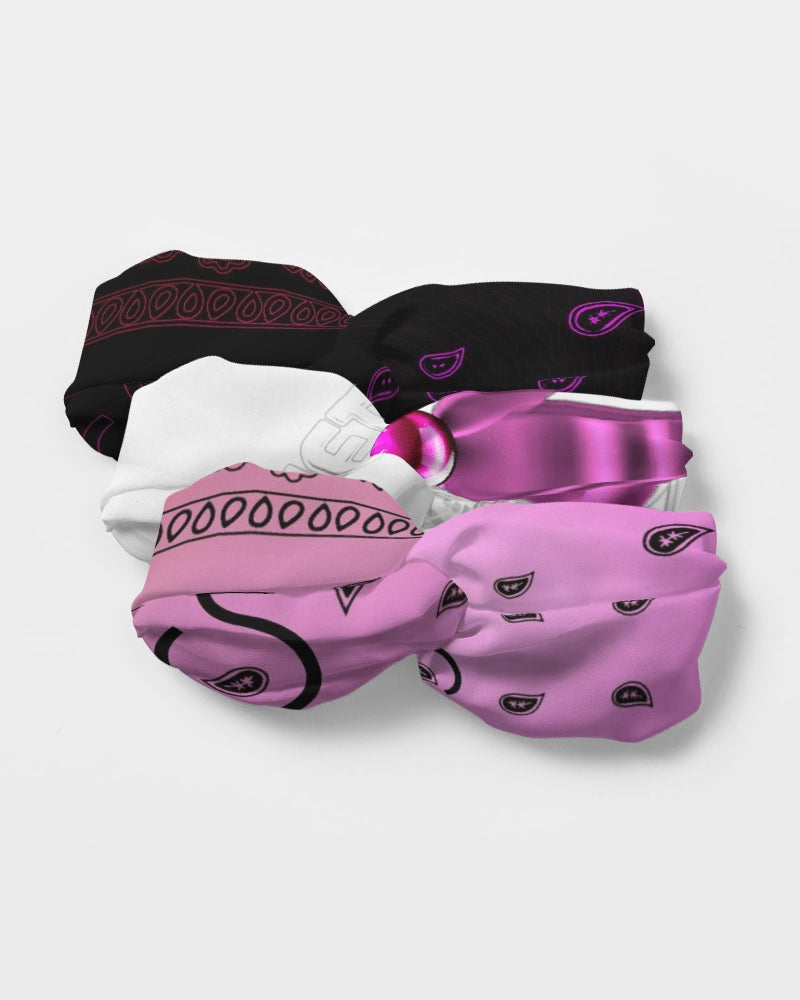 Jazzmen pink collection Twist Knot Headband Set