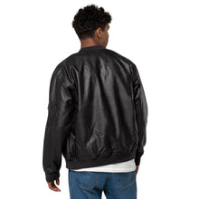 Load image into Gallery viewer, Superhero Society Classic Black Leather Bomber Jacket
