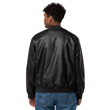 Load image into Gallery viewer, Superhero Society Classic Black Leather Bomber Jacket
