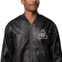 Load image into Gallery viewer, Superhero Society Classic Black Leather Bomber Jacket
