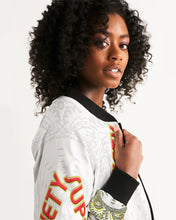 Load image into Gallery viewer, Superhero Society street wear spring edition Women&#39;s Bomber Jacket
