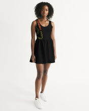 Load image into Gallery viewer, Superhero Society Solid Black Scoop Neck Skater Dress
