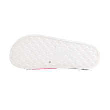 Load image into Gallery viewer, Superhero Society Girly Pink Slide Sandals - White
