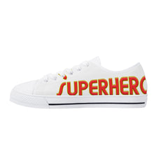 Load image into Gallery viewer, Superhero Society Classic White Low-Top Chucks
