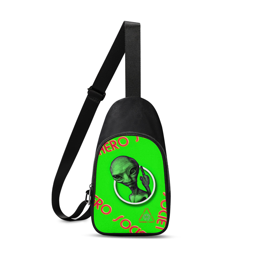 Superhero Society Zero Fuk Green Alien Chest Bag