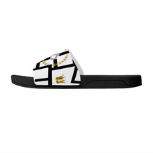 Load image into Gallery viewer, S Society Imperial Gold Unisex Slides w/  Black Bottom
