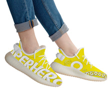 Load image into Gallery viewer, Superhero Society Moody Gold-Tone Mesh Knit Sneaker - White
