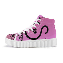 Load image into Gallery viewer, Superhero Society Jazzmen Pink Women&#39;s High Top Platform Shoes
