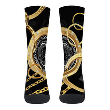 Load image into Gallery viewer, Superhero Society Gold Tears Crew Socks
